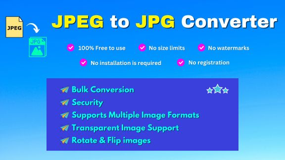 JPEG to JPG converter